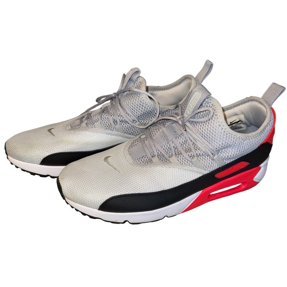 Nike Other - Nike Air Max 90 EZ Men's Wolf Grey Bright Crimson Red Infrared Shoes Size 13